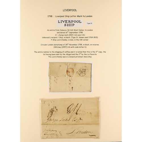 950 - GREAT BRITAIN LIVERPOOL POSTAL HISTORY COLLECTION a largely 19th century collection in four albums, ... 