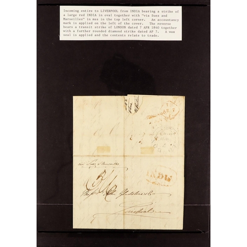 950 - GREAT BRITAIN LIVERPOOL POSTAL HISTORY COLLECTION a largely 19th century collection in four albums, ... 