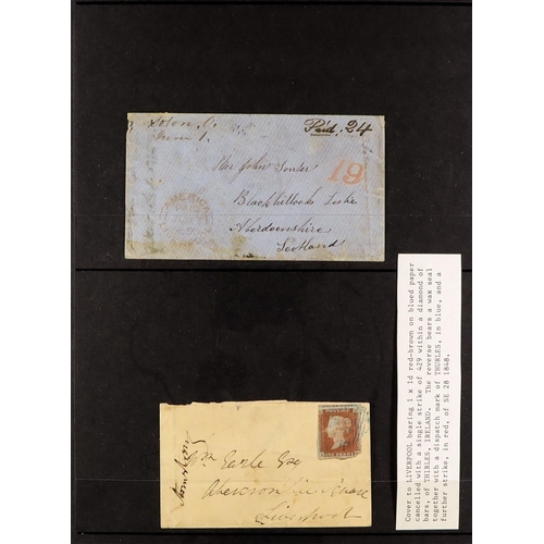 950 - GREAT BRITAIN LIVERPOOL POSTAL HISTORY COLLECTION a largely 19th century collection in four albums, ... 