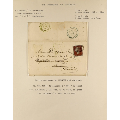 950 - GREAT BRITAIN LIVERPOOL POSTAL HISTORY COLLECTION a largely 19th century collection in four albums, ... 