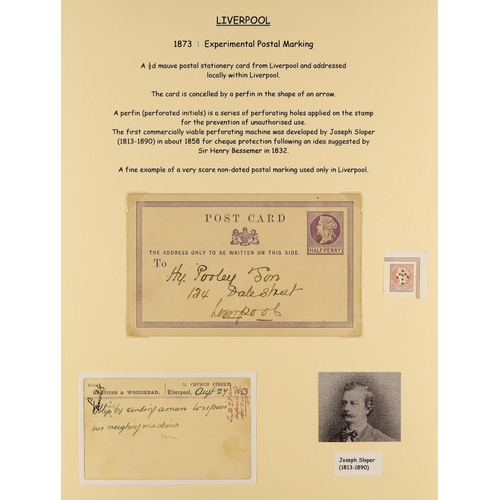 950 - GREAT BRITAIN LIVERPOOL POSTAL HISTORY COLLECTION a largely 19th century collection in four albums, ... 