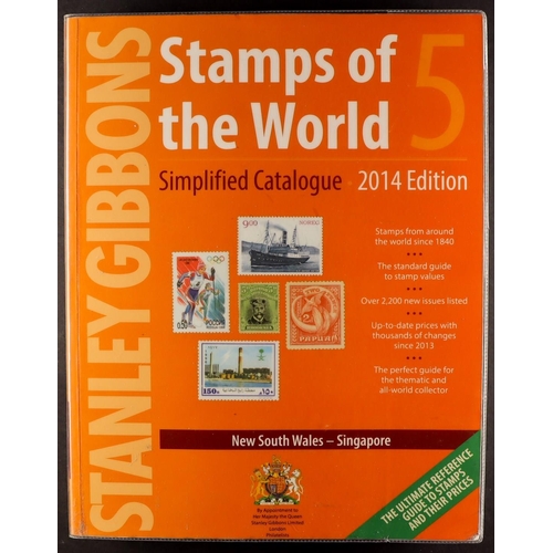 1 - 2014  'STAMPS OF THE WORLD' set of catalogues by Stanley Gibbons. (6)