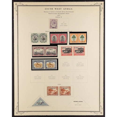 1016 - SOUTH WEST AFRICA 1923-47 MINT COLLECTION horizontal pairs incl. 1923 Setting I range to 3d incl. 2d... 