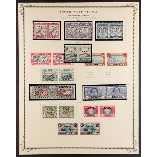 1016 - SOUTH WEST AFRICA 1923-47 MINT COLLECTION horizontal pairs incl. 1923 Setting I range to 3d incl. 2d... 