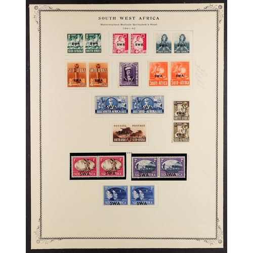 1016 - SOUTH WEST AFRICA 1923-47 MINT COLLECTION horizontal pairs incl. 1923 Setting I range to 3d incl. 2d... 