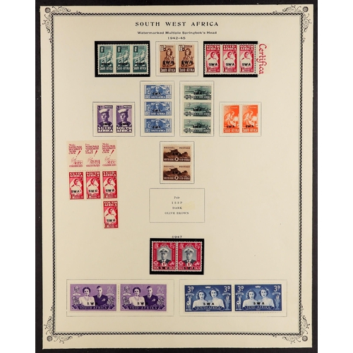 1016 - SOUTH WEST AFRICA 1923-47 MINT COLLECTION horizontal pairs incl. 1923 Setting I range to 3d incl. 2d... 