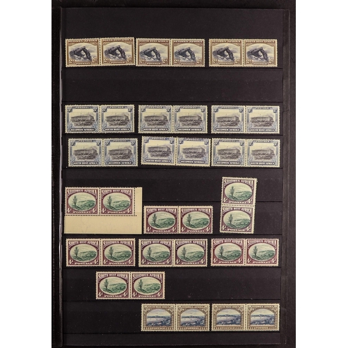 1017 - SOUTH WEST AFRICA 1926-1966 MINT RANGES with some never hinged. Incl. (all mentioned pairs are horiz... 