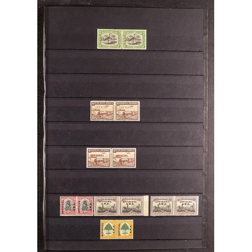 1017 - SOUTH WEST AFRICA 1926-1966 MINT RANGES with some never hinged. Incl. (all mentioned pairs are horiz... 