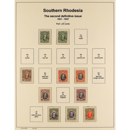 1028 - SOUTHERN RHODESIA 1924-64 MINT COLLECTION some never hinged, incl. 1924-29 set with shades, 1931-37 ... 