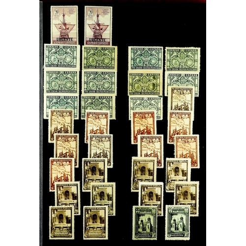 1032 - SPAIN 1900-56 STOCK BOOK with mostly mint, some light duplication, incl. 1907 Exhibition sets mint/u... 