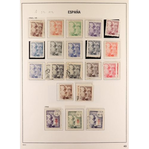 1038 - SPAIN 1939-60 MINT, NEVER HINGED AND USED COLLECTION plus many additional used stamps, from 1939 Aut... 