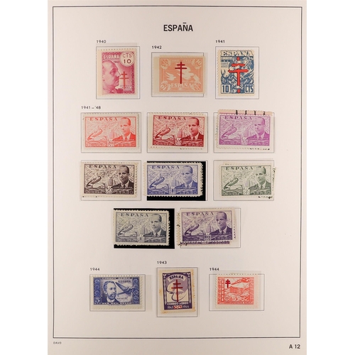 1038 - SPAIN 1939-60 MINT, NEVER HINGED AND USED COLLECTION plus many additional used stamps, from 1939 Aut... 