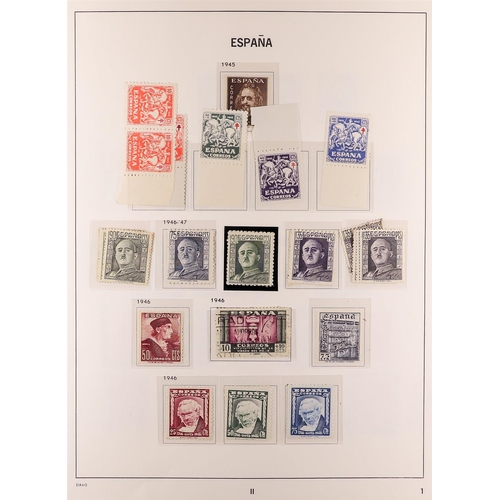 1038 - SPAIN 1939-60 MINT, NEVER HINGED AND USED COLLECTION plus many additional used stamps, from 1939 Aut... 