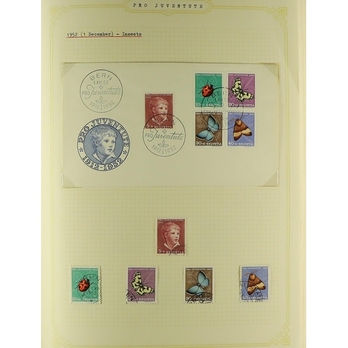 1055 - SWITZERLAND 1946-99 PRO JUVENTUTE USED COLLECTION with many complete sets alongside First Day covers... 