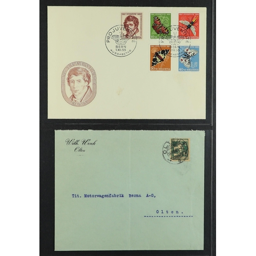 1057 - SWITZERLAND PRO JUVENTUTE 1916-59 stamps on cover incl.  1916 5c + 5c, 1917 3c + 2c and 10c + 5c, 19... 