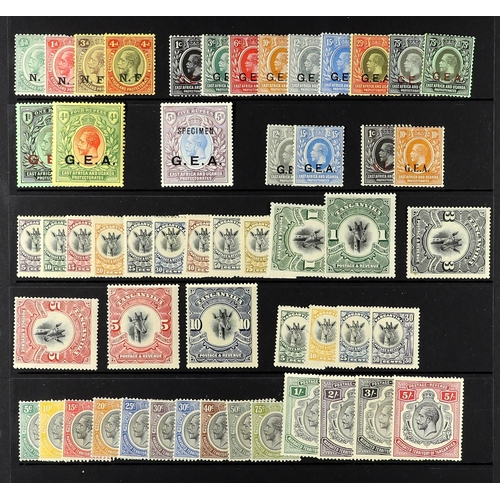 1060 - TANGANYIKA 1916-31 MINT COLLECTION incl. N.F. 1916 set to 4d, G.E.A. 1917-21 to 4r, plus a 5r with S... 