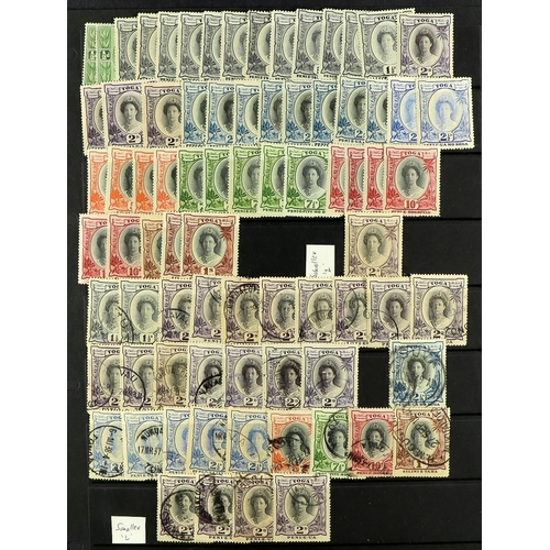 1062 - TONGA 1886-2002 SPECIALIZED RANGES with mint, never hinged mint and used stamps, proofs & other item... 