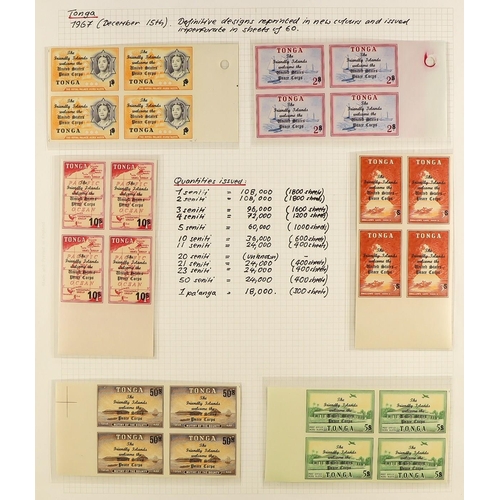 1062 - TONGA 1886-2002 SPECIALIZED RANGES with mint, never hinged mint and used stamps, proofs & other item... 