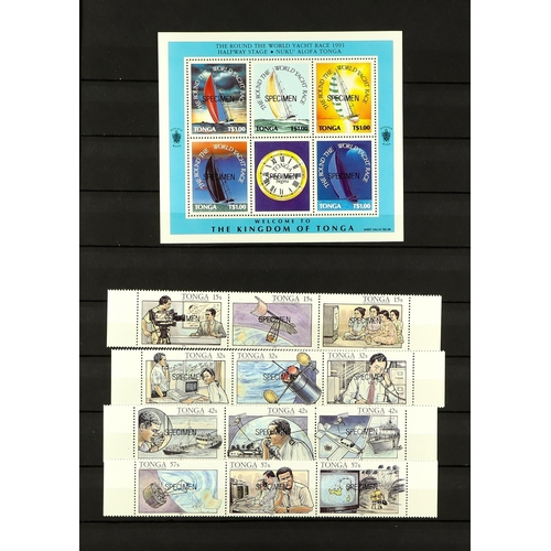 1066 - TONGA 1981-97 SPECIMEN STAMPS a never hinged mint collection of stamps, miniature sheets & sheetlets... 