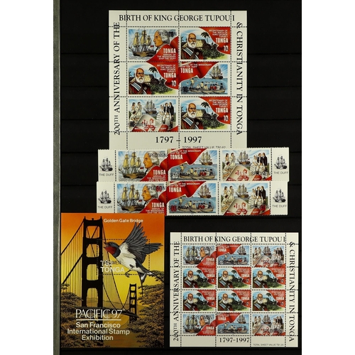 1066 - TONGA 1981-97 SPECIMEN STAMPS a never hinged mint collection of stamps, miniature sheets & sheetlets... 