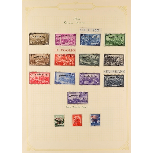 1072 - TRIESTE ZONE A 1947-54 mint collection incl. 1947-48 set to 100l (less the 10L) plus 2L Air with opt... 