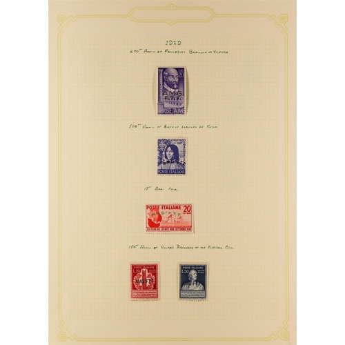 1072 - TRIESTE ZONE A 1947-54 mint collection incl. 1947-48 set to 100l (less the 10L) plus 2L Air with opt... 