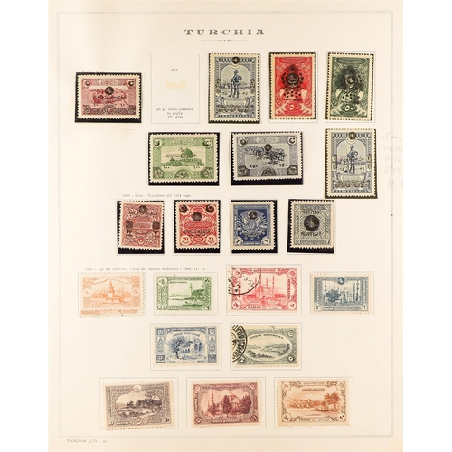 1085 - TURKEY 1865-1921 COLLECTION of mint & used issues, incl. 1867 2pi used, 1868 to 25pi mint, 1876-77 s... 