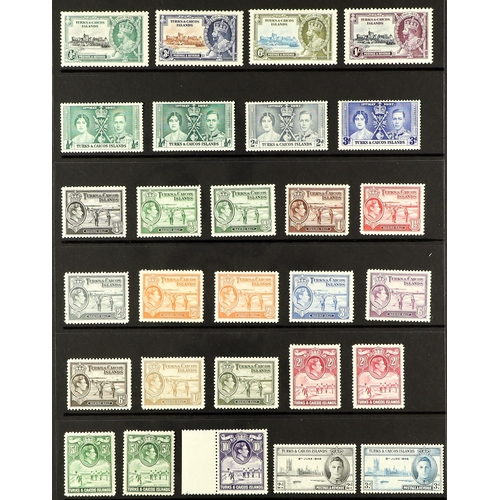 1090 - TURKS & CAICOS IS. 1882-1946 ALL MINT COLLECTION incl. 1882-85 ½d & 2½d, 1887-89 6d & 1s, 1889 1d on... 