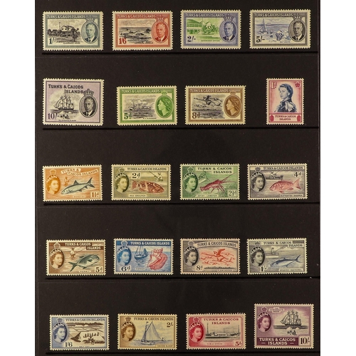 1092 - TURKS & CAICOS IS. 1948-83 NEVER HINGED MINT COLLECTION incl. 1948 Wedding and Centenary sets, 1950 ... 