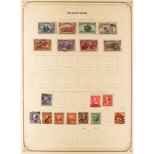 1109 - UNITED STATES 1857-1937 USED COLLECTION incl. 1861-66 vals to 5c, 10c, 15c & 30c, 1869 vals to 15c, ... 