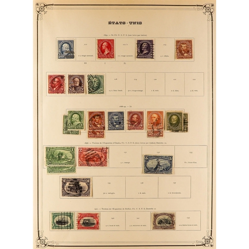 1109 - UNITED STATES 1857-1937 USED COLLECTION incl. 1861-66 vals to 5c, 10c, 15c & 30c, 1869 vals to 15c, ... 