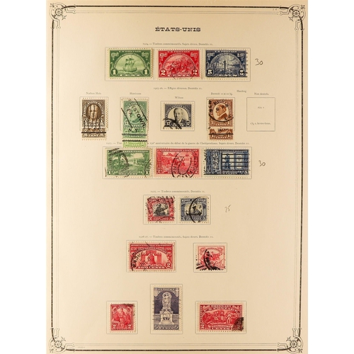 1109 - UNITED STATES 1857-1937 USED COLLECTION incl. 1861-66 vals to 5c, 10c, 15c & 30c, 1869 vals to 15c, ... 