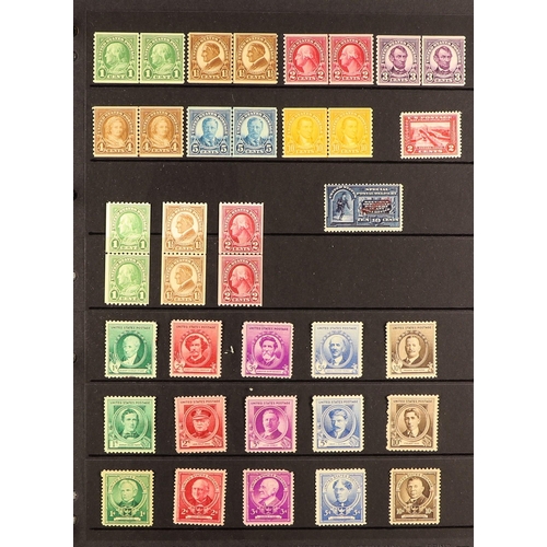 1111 - UNITED STATES 1890's-1990's mint & used ranges in two albums & two stock books. (+/- 2000 stamps)