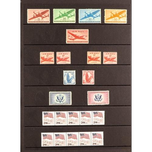 1111 - UNITED STATES 1890's-1990's mint & used ranges in two albums & two stock books. (+/- 2000 stamps)