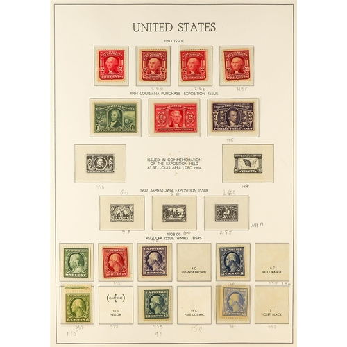 1113 - UNITED STATES 1901-19 MINT COLLECTION incl. 1901 Pan-American set to 4c, 1902-03 Portraits set to 13... 