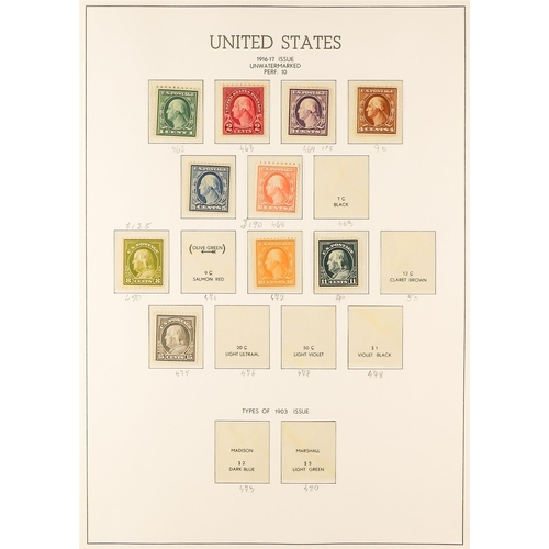 1113 - UNITED STATES 1901-19 MINT COLLECTION incl. 1901 Pan-American set to 4c, 1902-03 Portraits set to 13... 