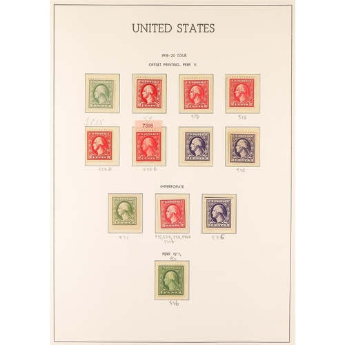 1113 - UNITED STATES 1901-19 MINT COLLECTION incl. 1901 Pan-American set to 4c, 1902-03 Portraits set to 13... 