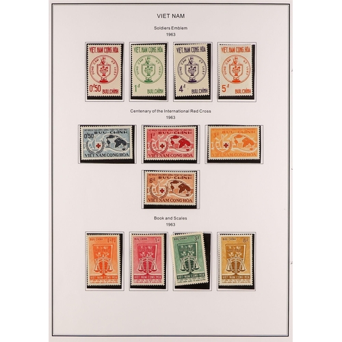 1125 - VIETNAM - SOUTH 1956 - 75 NEVER HINGED MINT COLLECTION incl. 1956 President Diem set, 1956 35p Refug... 