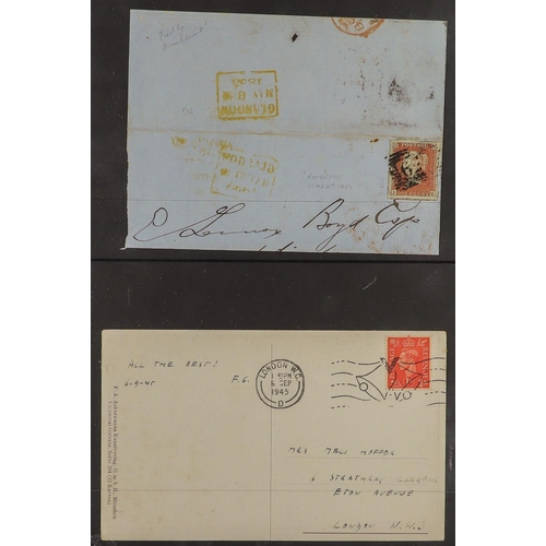 1139 - GREAT BRITAIN 1841-2000's COVERS & CARDS COLLECTION incl. 1841 on cover front, KEVII picture post ca... 