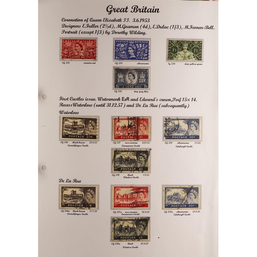 1141 - GREAT BRITAIN 1840-2000's EXTENSIVE USED COLLECTION incl. 1840 1d black & 2d blue (faults), later su... 