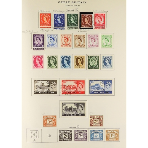 1143 - GREAT BRITAIN 1902-1970's COLLECTION in an album, mint (some QEII issues are never hinged) & used st... 