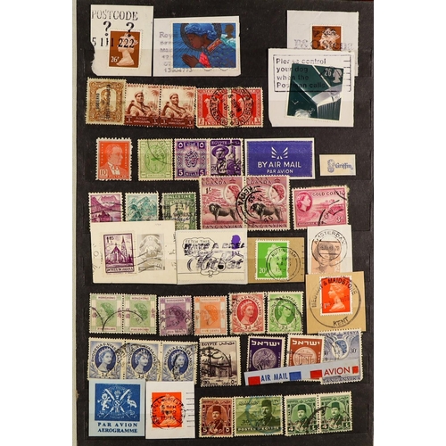 116 - COLLECTIONS & ACCUMULATIONS SORTER BOX comprising of world album, world postmark collection (mainly ... 