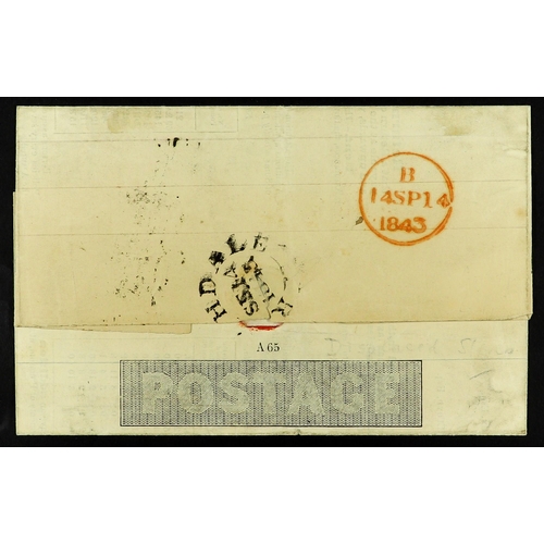 1163 - GB.QUEEN VICTORIA 1840 1d black Mulready lettersheet with internal ATLAS INSURANCE COMPANY ADVERT, s... 