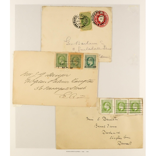 1180 - GB.EDWARD VII STATIONERY CUT OUTS ON COVERS an unusual collection of covers in an album, each bearin... 