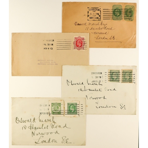 1180 - GB.EDWARD VII STATIONERY CUT OUTS ON COVERS an unusual collection of covers in an album, each bearin... 