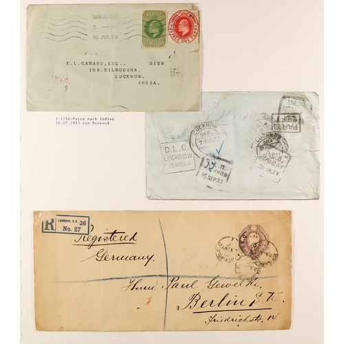 1180 - GB.EDWARD VII STATIONERY CUT OUTS ON COVERS an unusual collection of covers in an album, each bearin... 