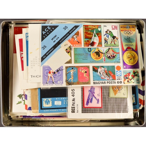 119 - COLLECTIONS & ACCUMULATIONS WORLD RANGES IN TWO BOXES on pages, loose in tins, various covers incl. ... 