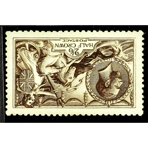 1192 - GB.GEORGE V 1915 2s6d Very deep brown De La Rue Seahorse with WATERMARK INVERTED, SG 405Wi, never hi... 