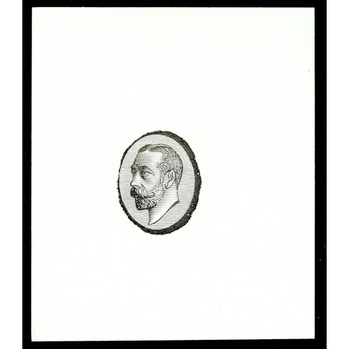 1199 - GB.GEORGE V DOWNEY HEAD ESSAY of the three-quarter face head, typograph printed with surround partly... 