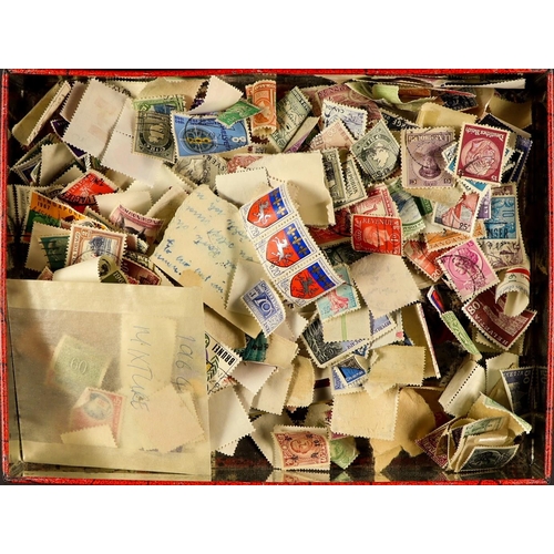 123 - COLLECTIONS & ACCUMULATIONS SORTER BOX of world but with mostly GB. Includes loose stamps in tins, s... 